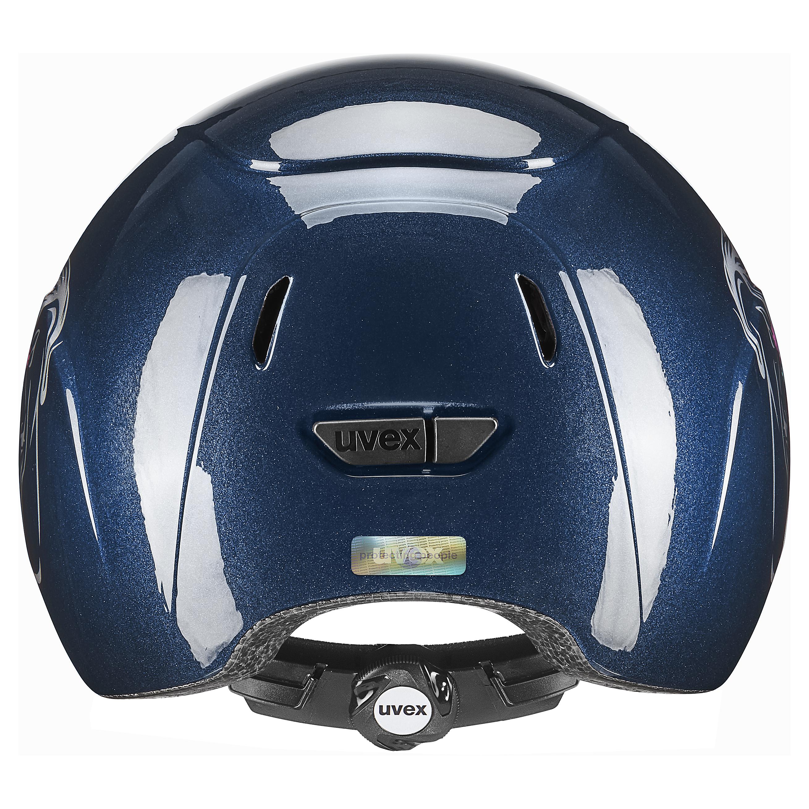 Uvex - Shiny Flower Navy - Adjustable Children's Riding Hat size 49-54 cm