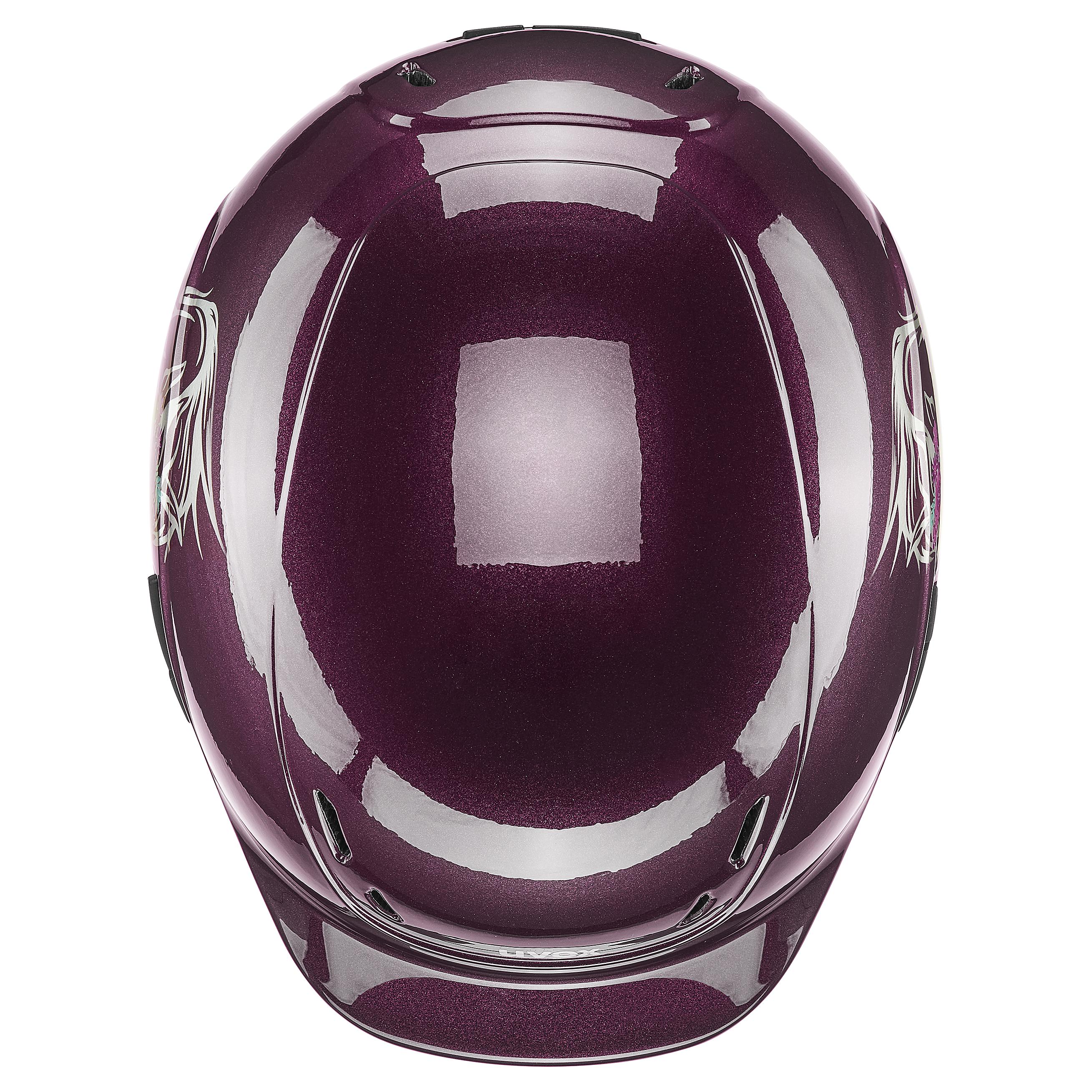 Uvex - Shiny Flower Burgundy - Adjustable Children's Riding Hat size 49-54 cm